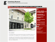 Tablet Screenshot of gutenbergmuseum.ch